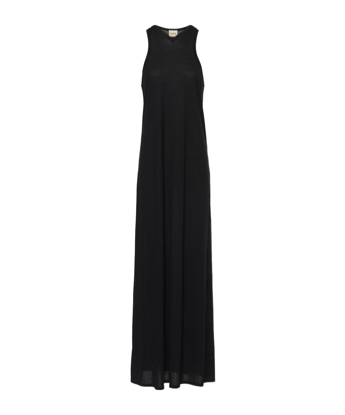 Khaite Vernetta Cotton-blend Jersey Maxi Dress In Black