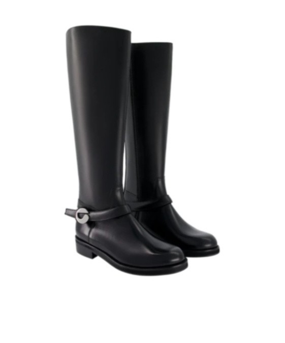 Coperni Stylish Knee-high Ankle Boots Buckle Detail In Black