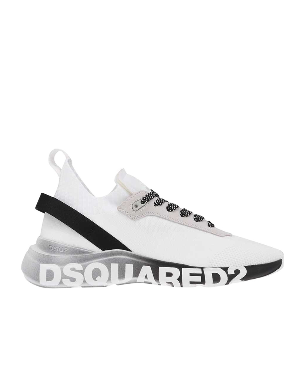 Dsquared2 Lace-up Low-cut Sneakers In White