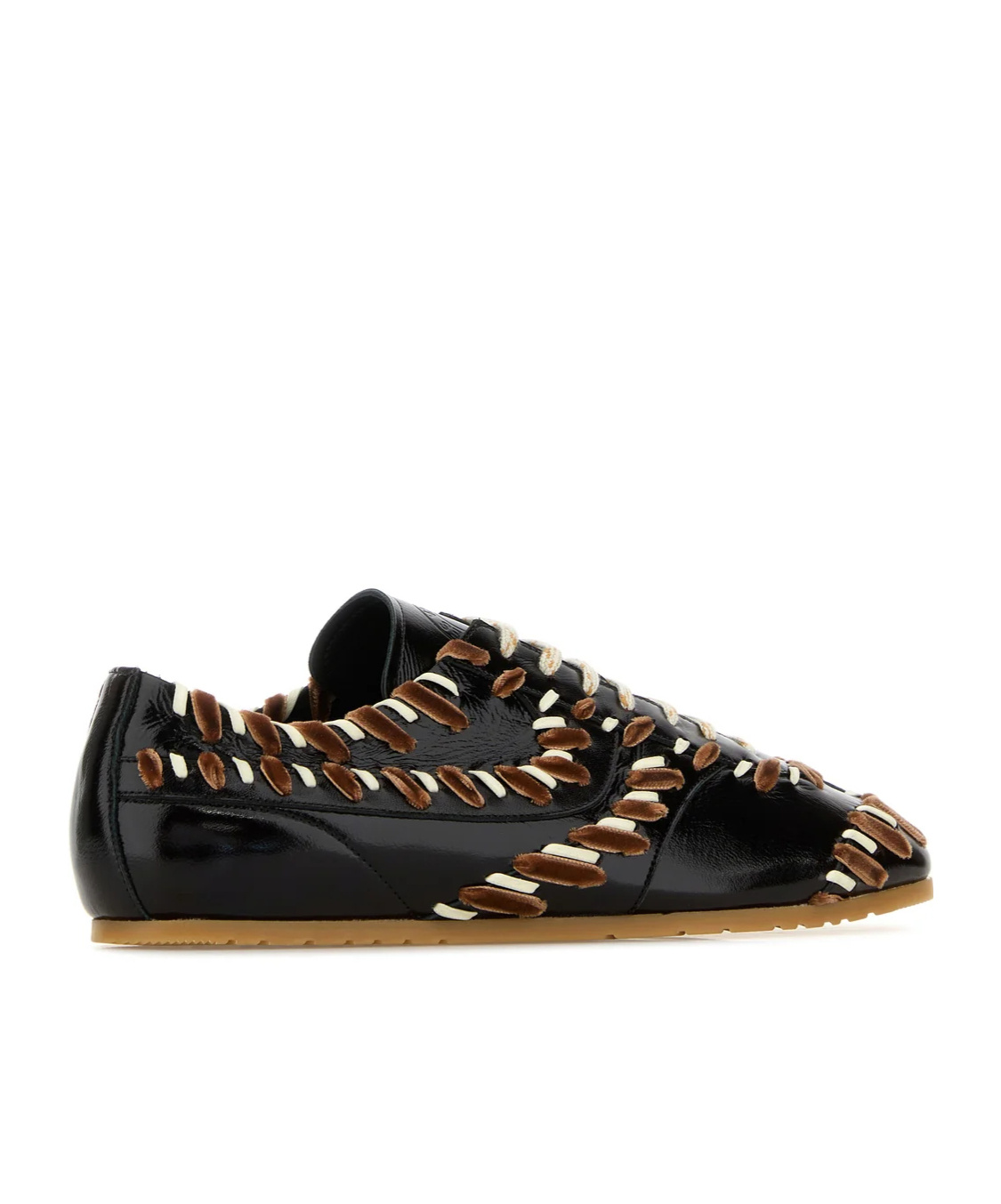 Dries Van Noten Embellished Lace-up Sneakers In Black