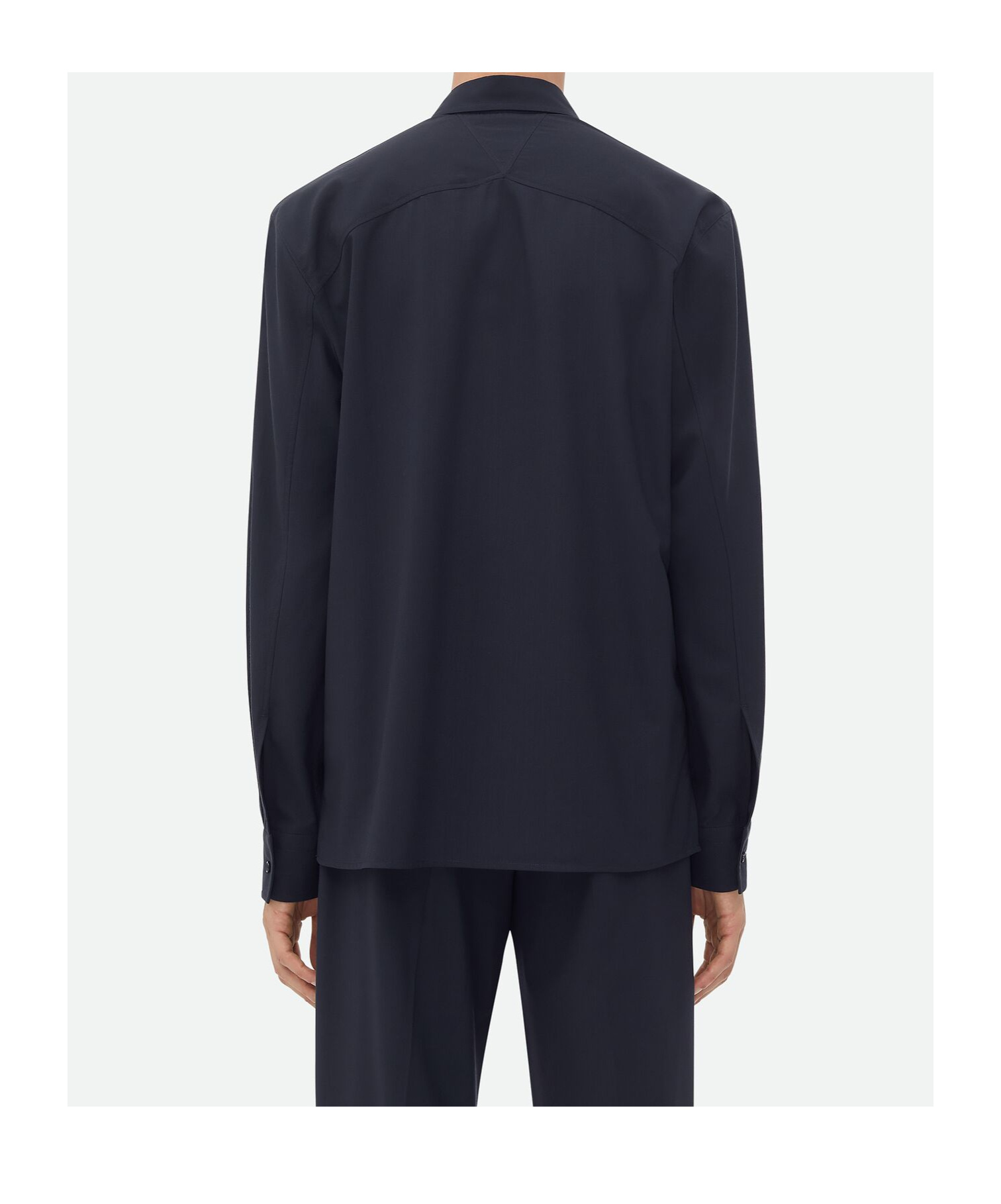 Bottega Veneta Thin Wool Shirt In Black