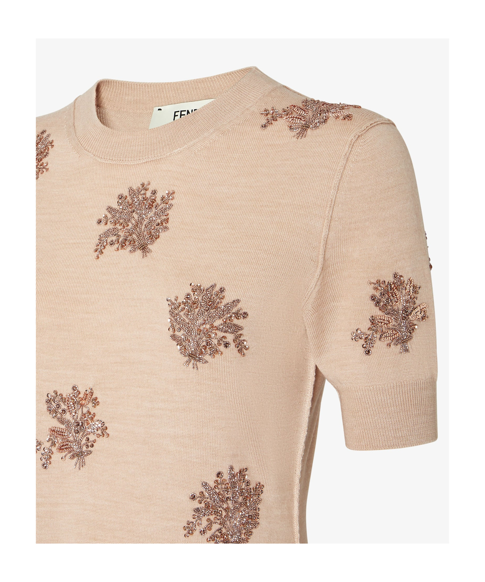 Fendi Wool Dresses With Embroidery In Pink