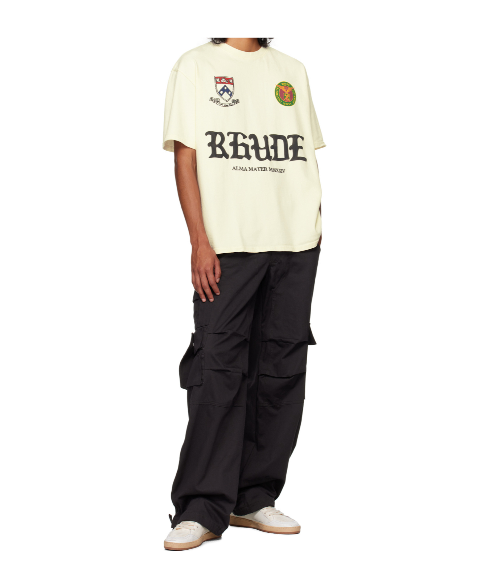 Rhude White Runway Script T-shirt In White