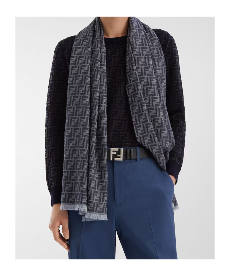 Fendi Ff Inlaid Sweater In Black