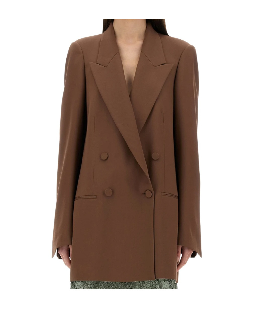 Dries Van Noten Double-breasted Suit Jacket In Brown