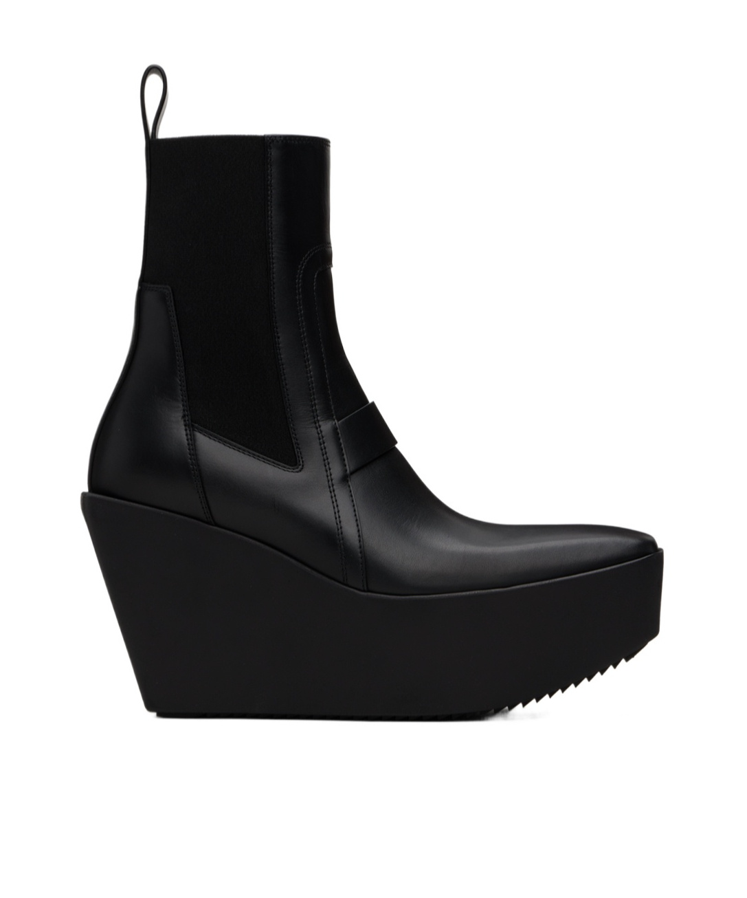 Rick Owens Heel Lifting Ring Short Boots In Black