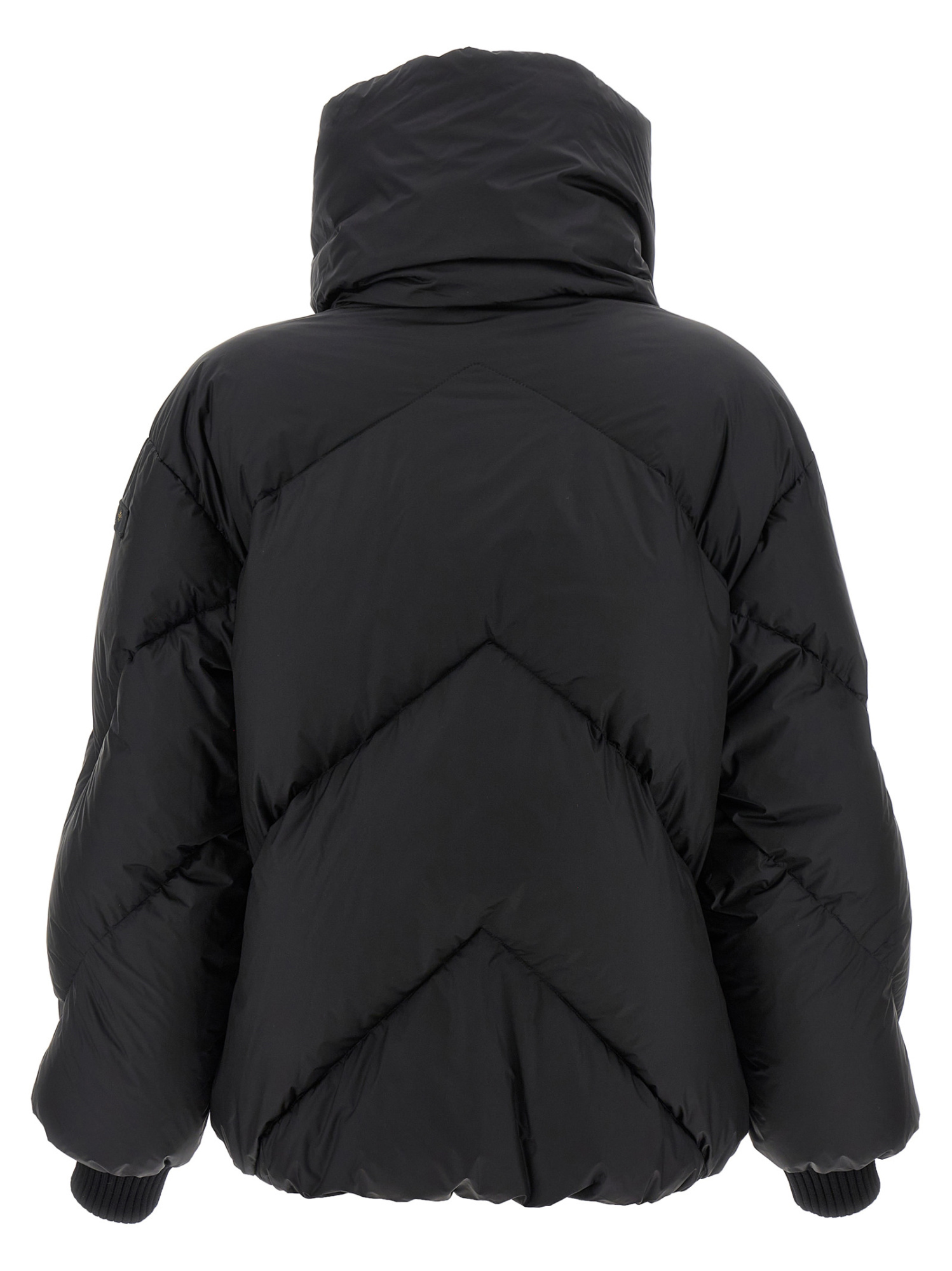 Tatras Long Sleeve Cotton Coat In Black