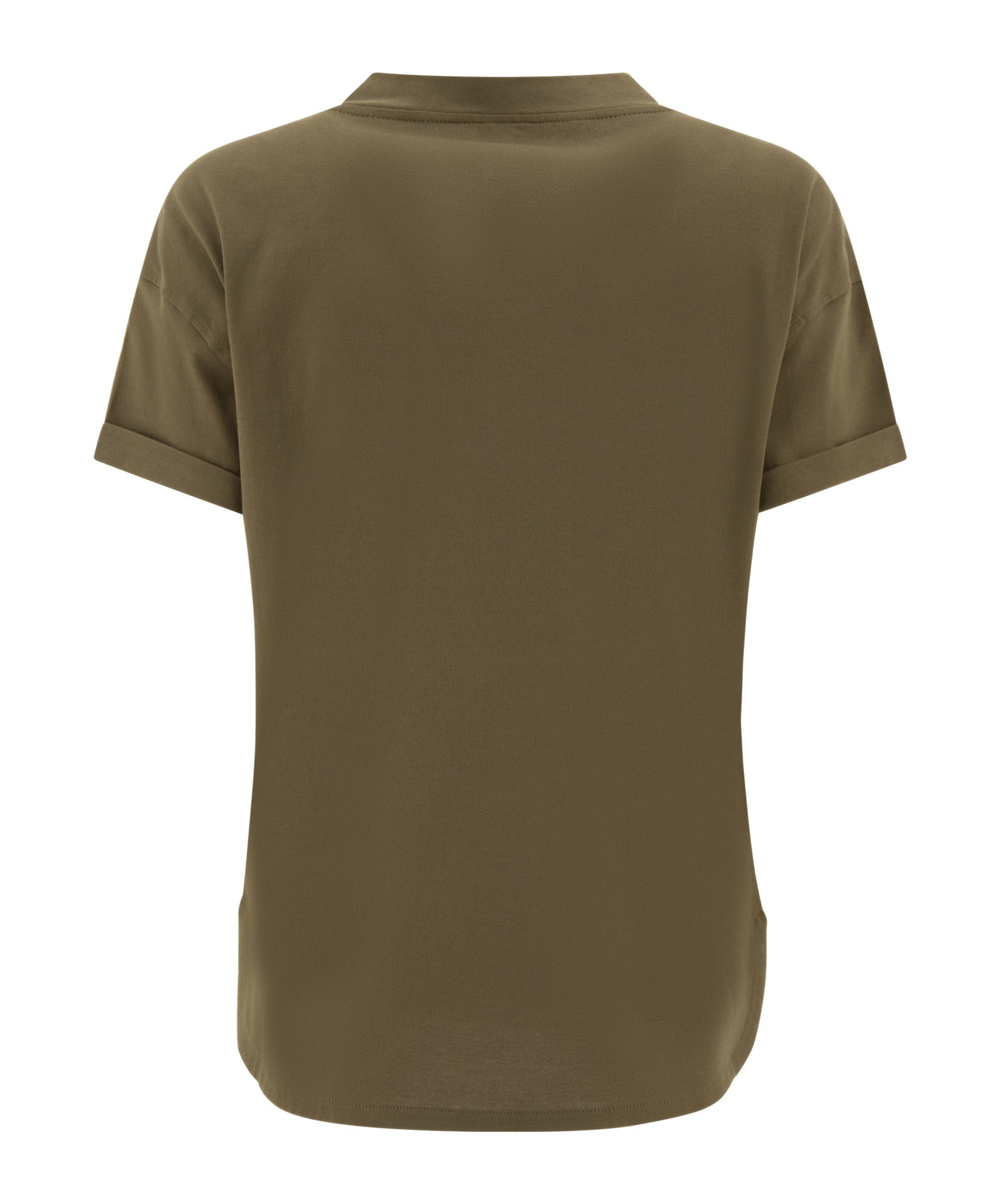 Brunello Cucinelli Women's "shiny Pocket Detail" T-shirt In Green