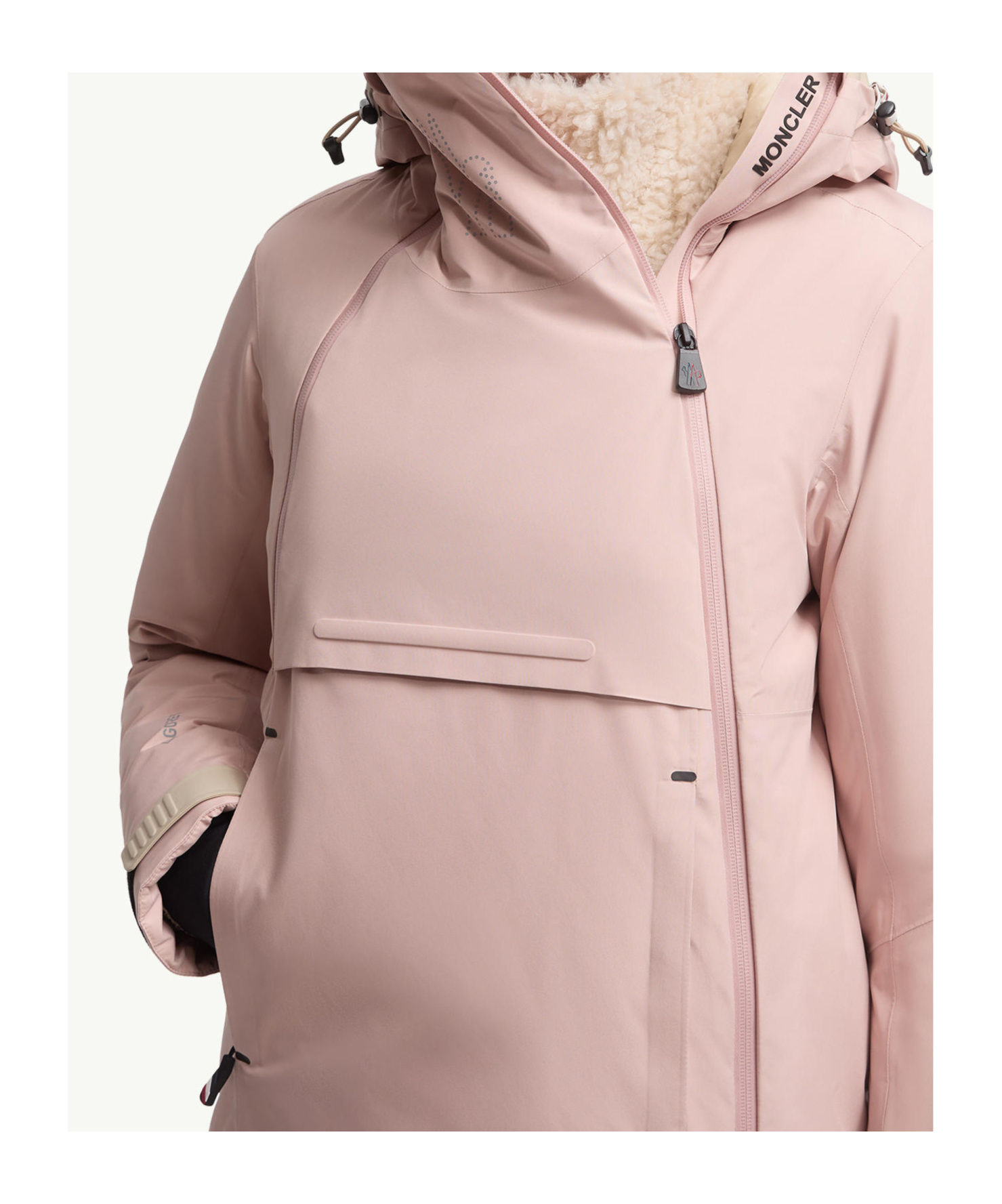 Moncler Ampay Gore-tex Hooded Padded Ski Jacket In Pink