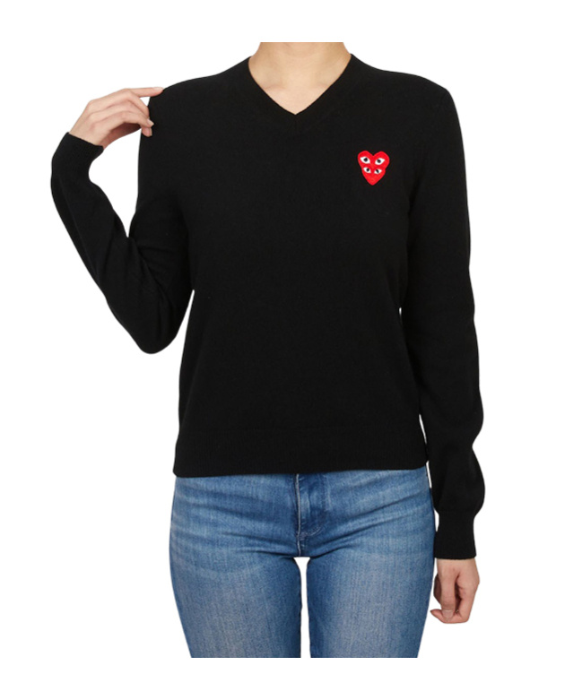 Comme Des Garçons Long-sleeved Sweater In Black
