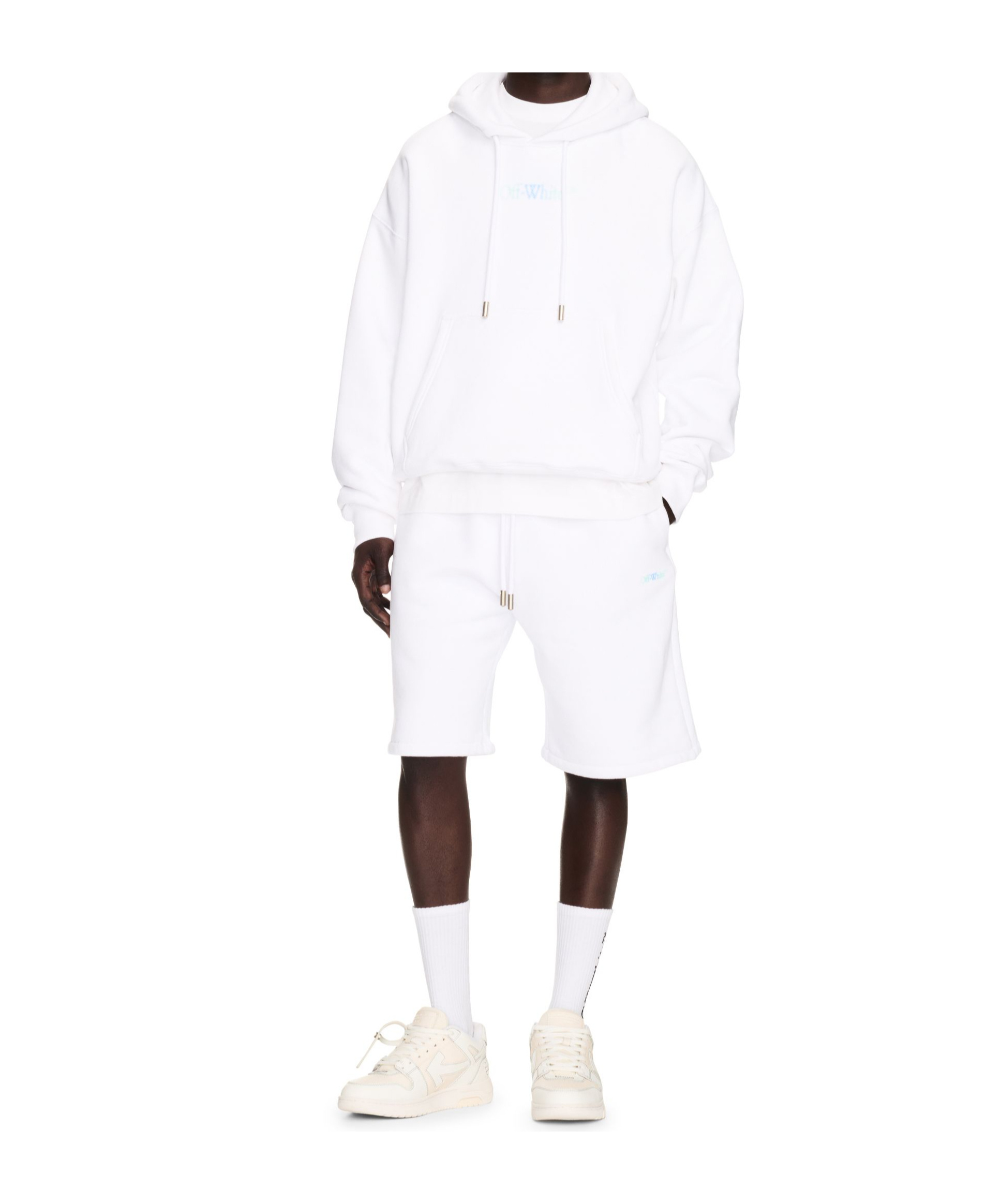 Off-white Arrow Skate Cotton Hoodie In White