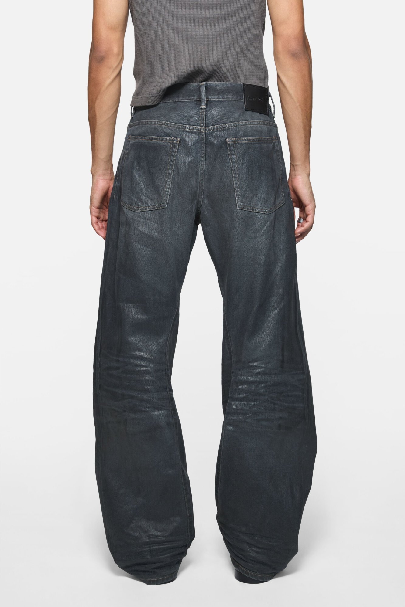 Acne Studios Jeans With Belt Loops In Green