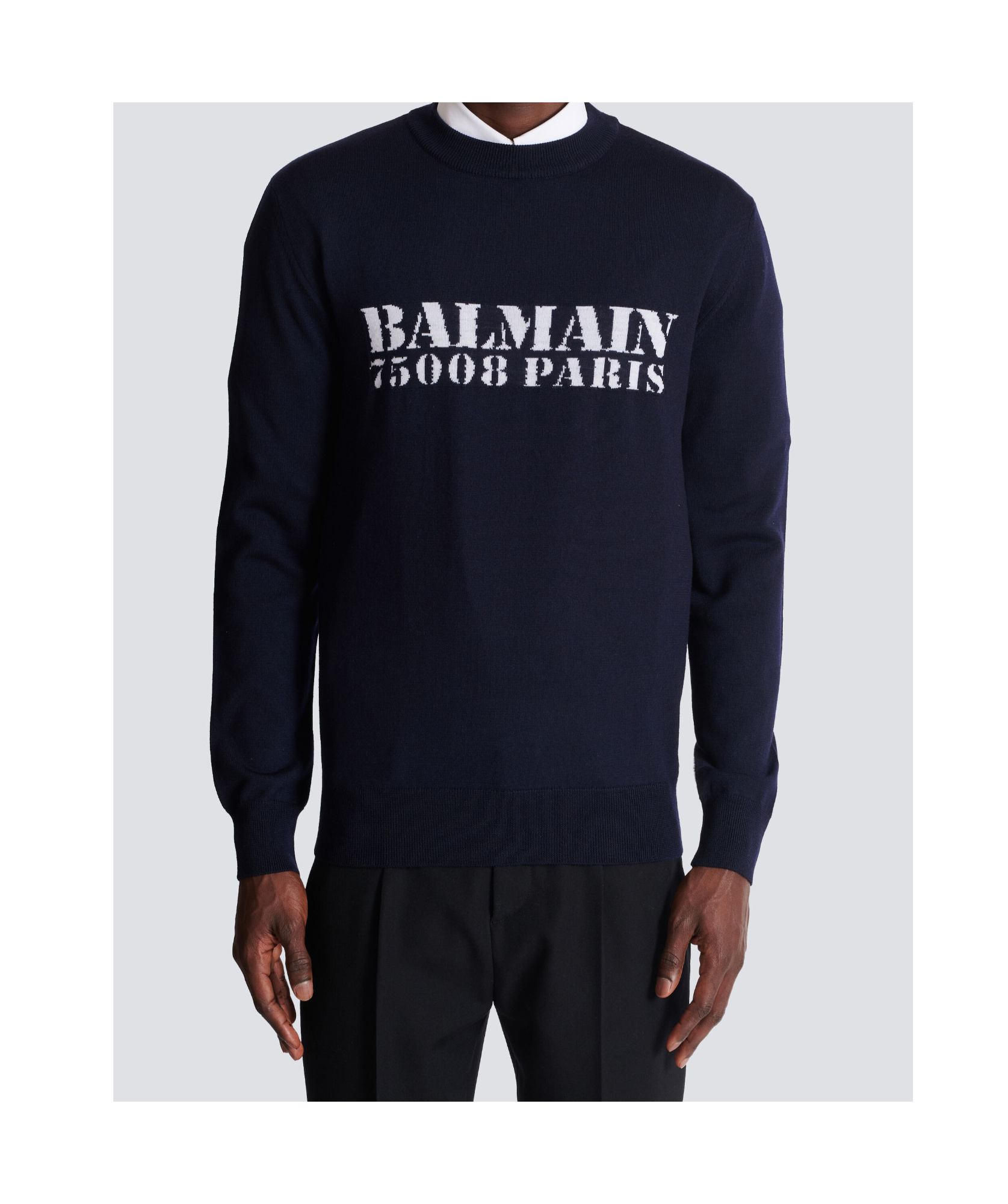 Balmain Merino Wool Logo Sweater