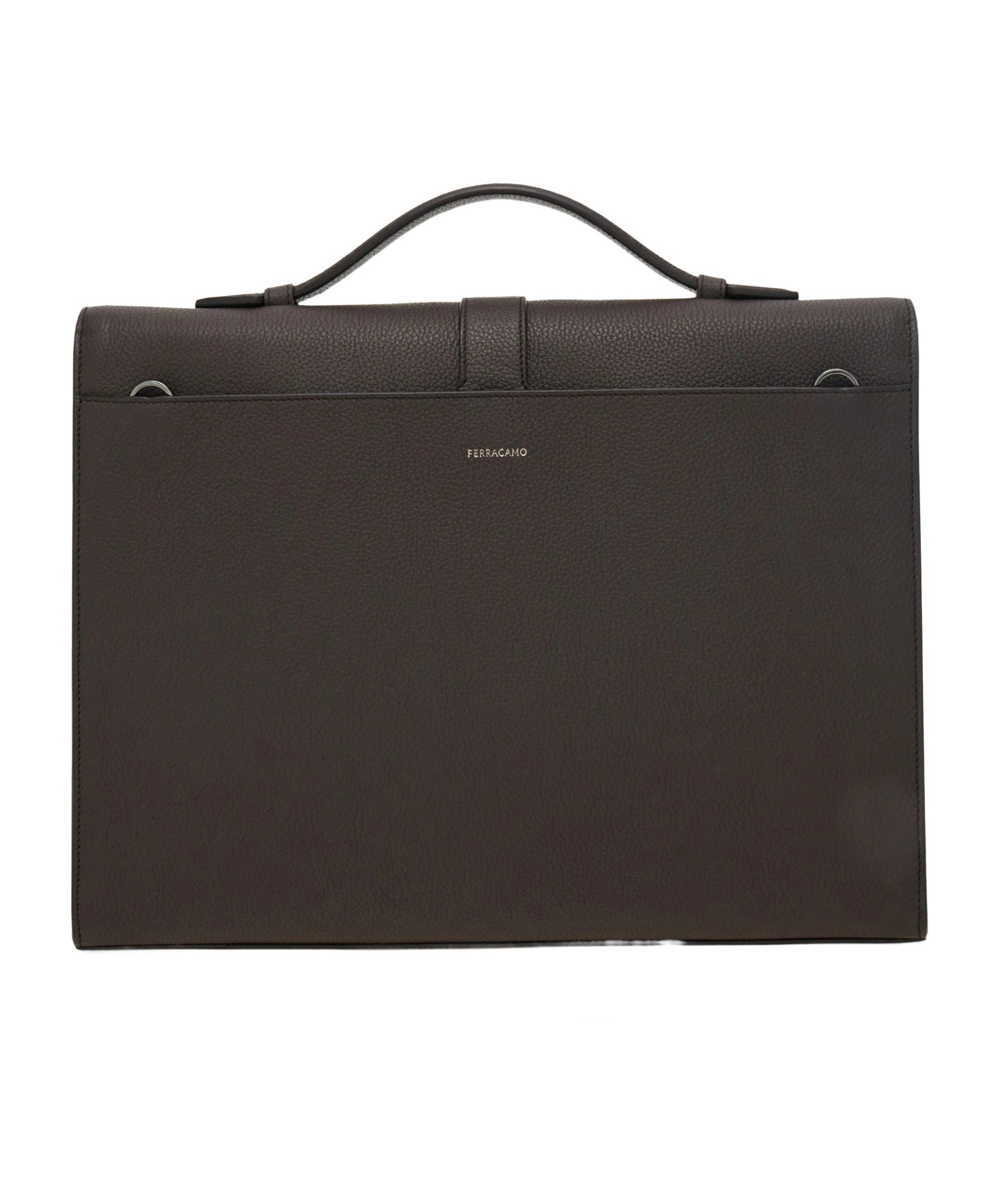Ferragamo Hug Briefcase In Brown