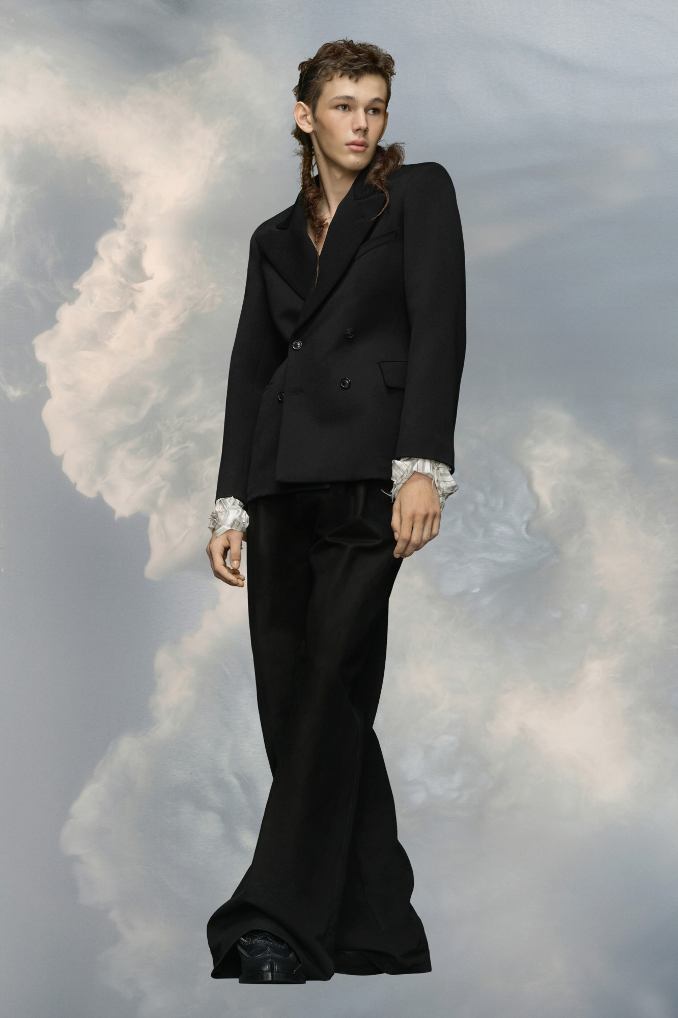 Maison Margiela Double-breasted Tailored Blazer In Black