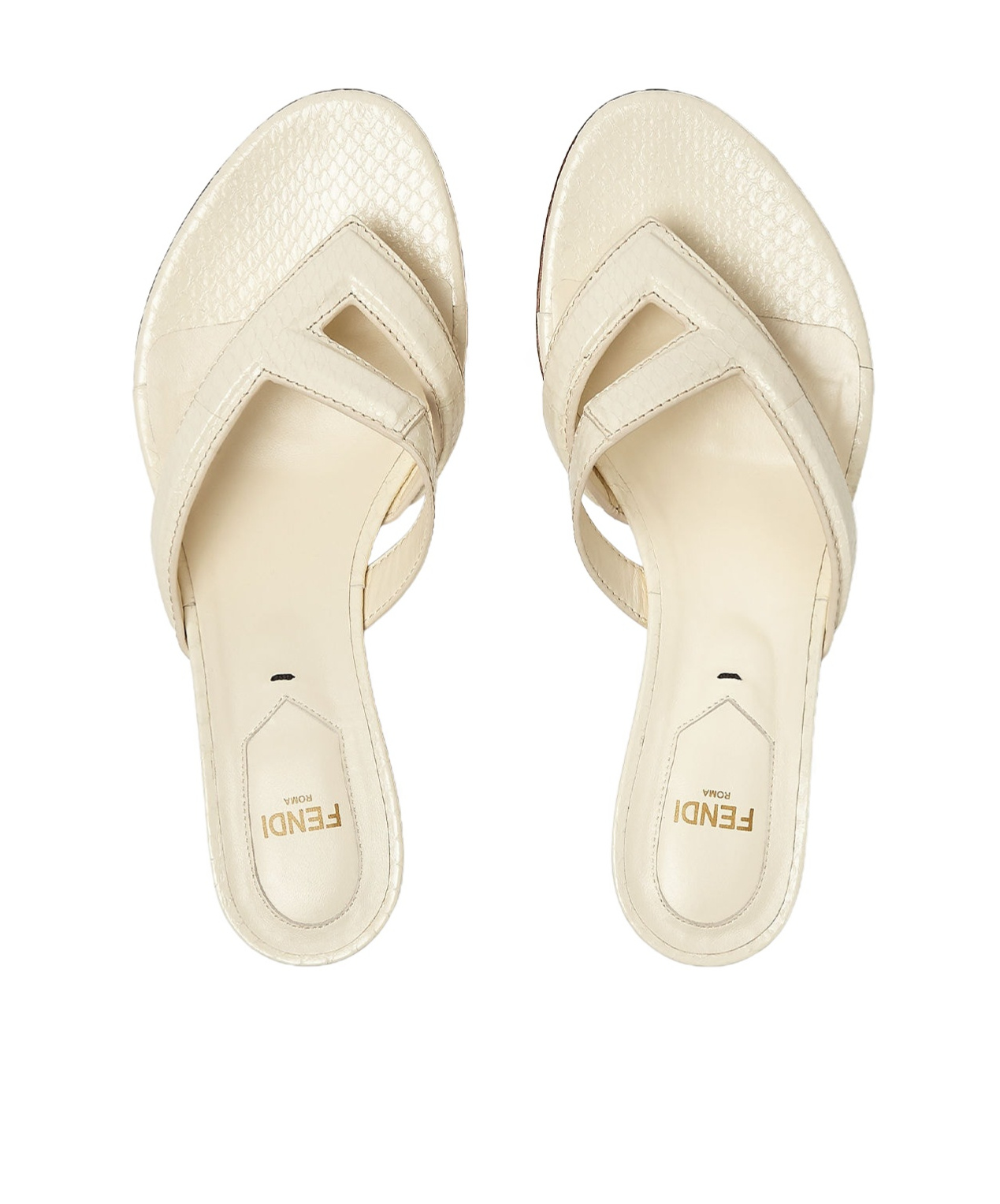 Fendi Light Yellow Open Toe Sandals