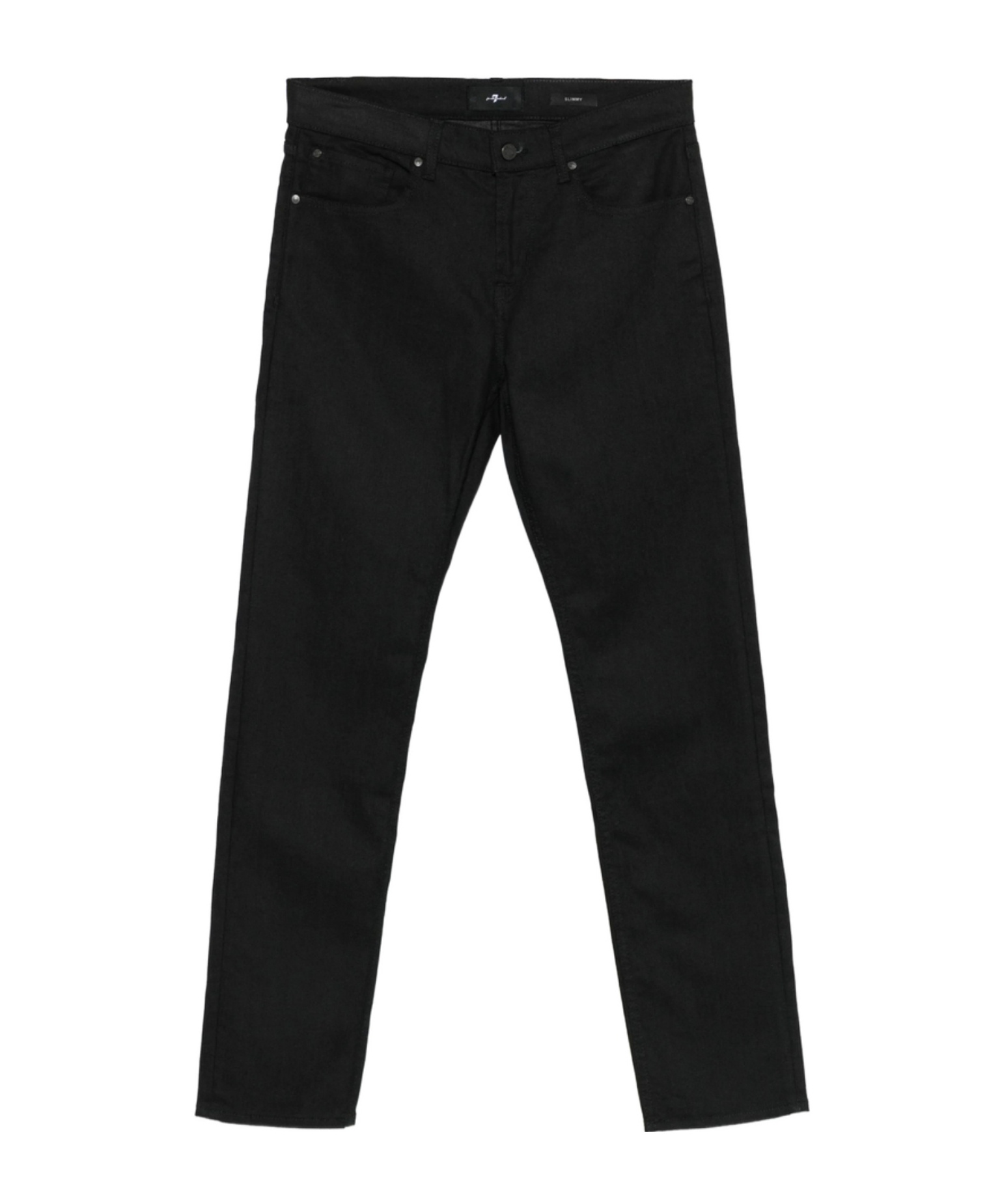 7 For All Mankind Denim Slim-fit Jeans In Black