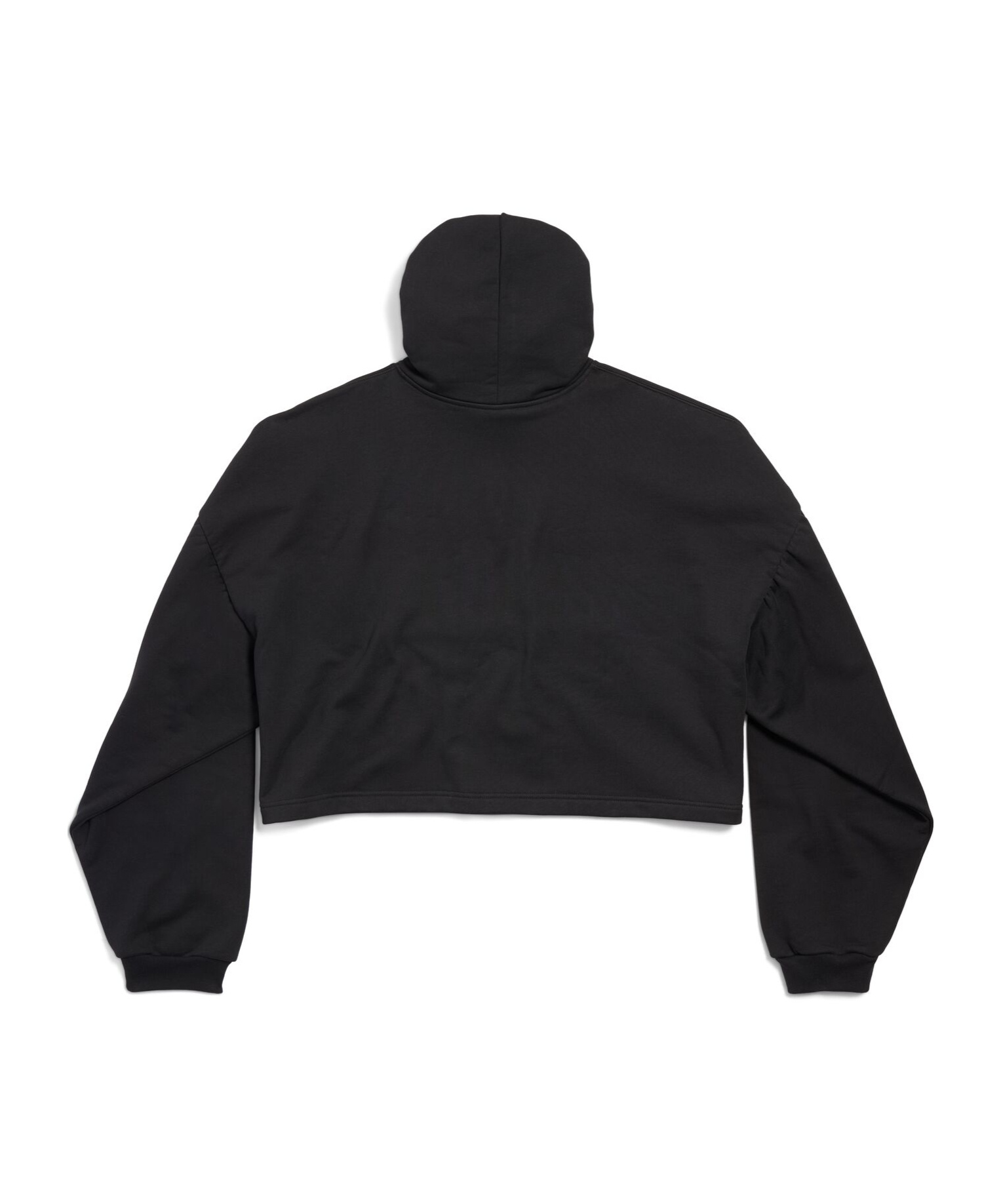 Balenciaga Paris Strass Hoodie Short Hoodie In Black