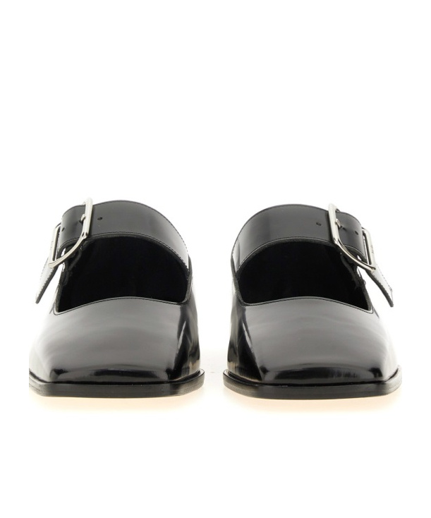Aeyde Sunny Polido Dancer Lamb Leather Flats In Black