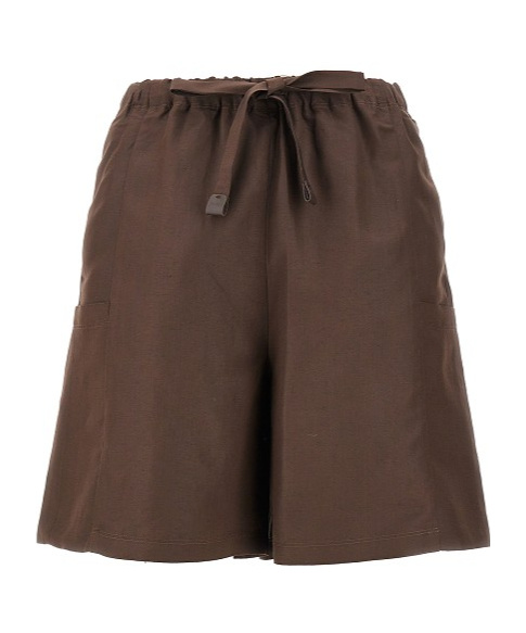 Max Mara Maxmara Women Quebec - Bermuda Shorts In Linen And Silk In Brown