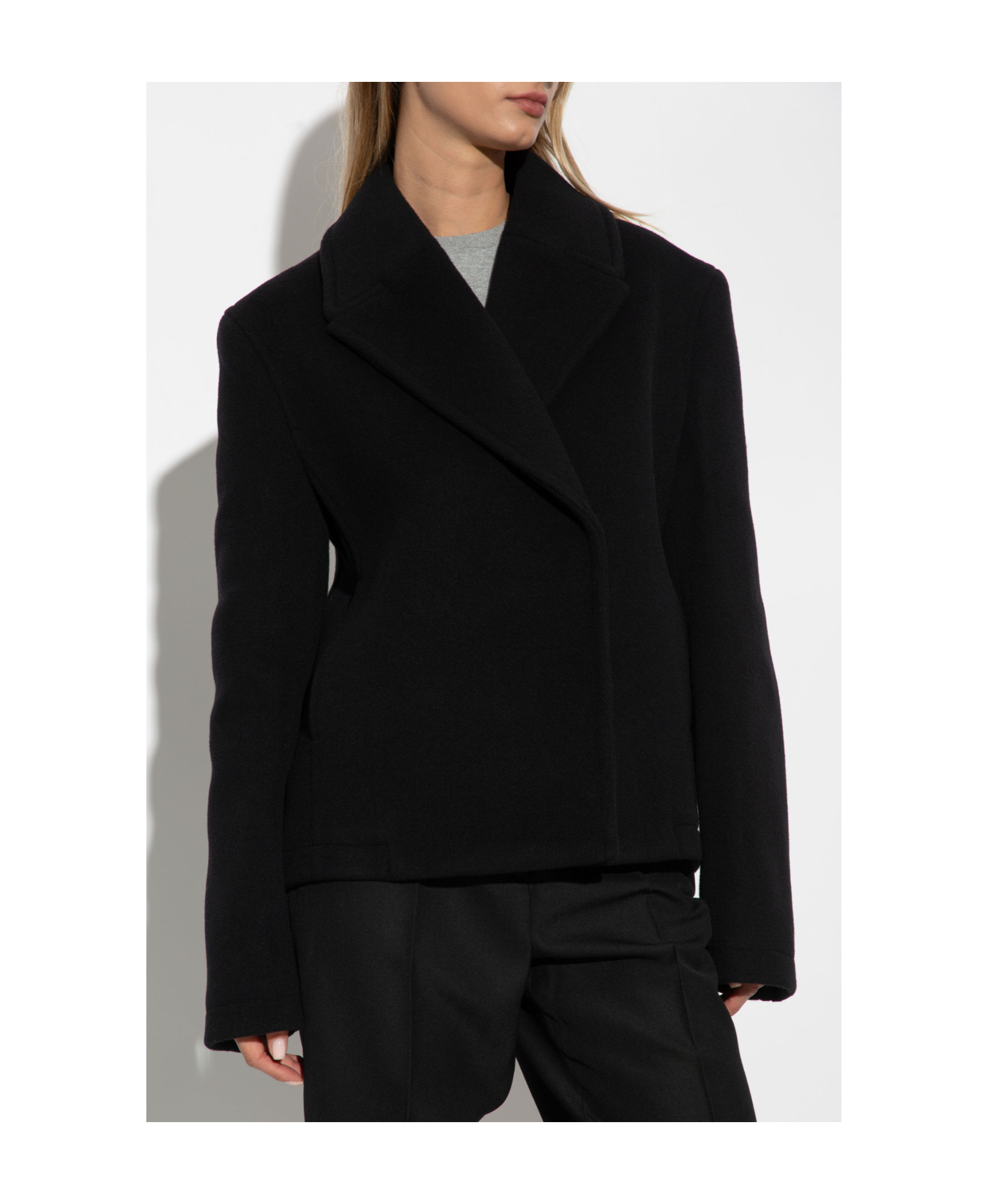 Totême Lapel Casual Jacket In Black