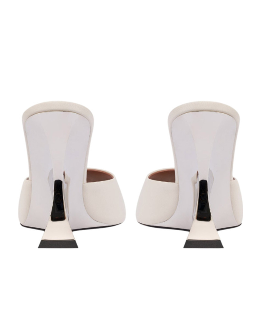 Paris Texas Nina Mule 105mm Heel Open-toe Mules In White