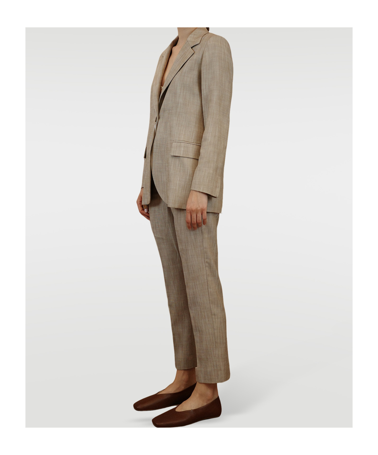 Iblues Single Button Blazer In Neutral