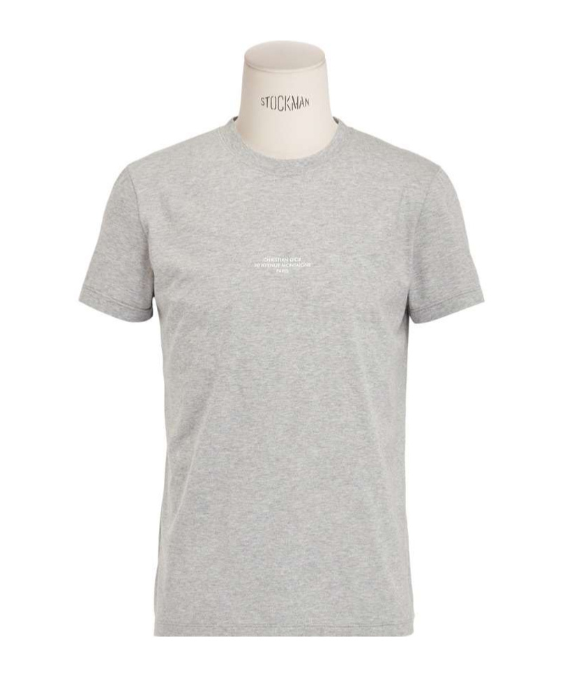Dior Round Neck Short Sleeve T-shirt In Gray