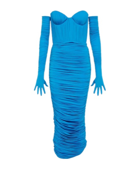 Alex Perry Strapless Sweetheart Minidress In Blue