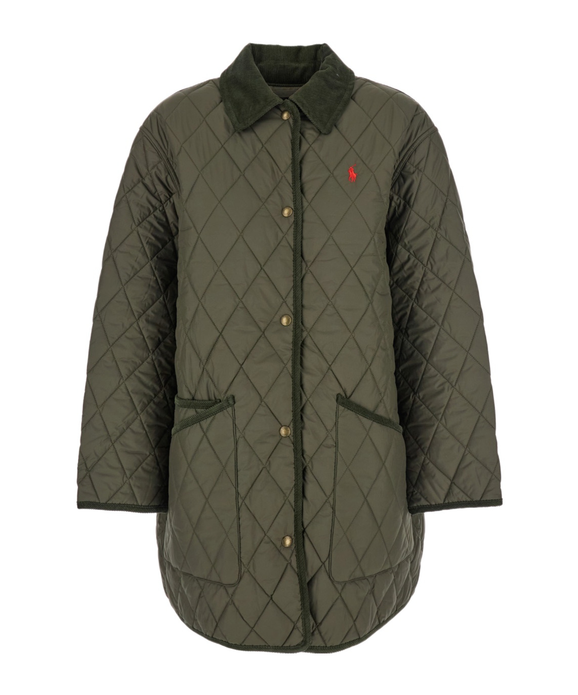 Polo Ralph Lauren Water Repellent Quilted Barn Jacket In Green