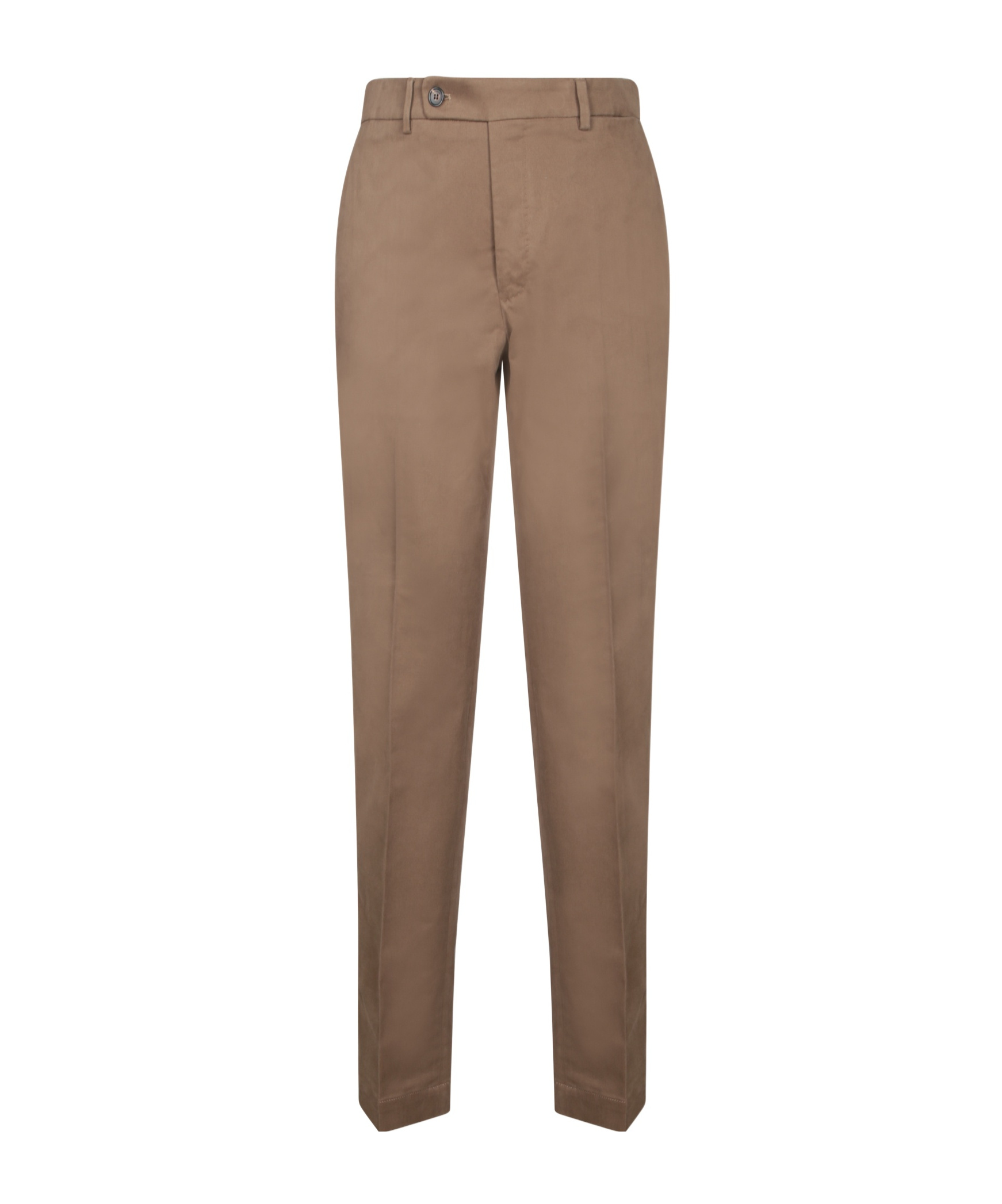 Incotex Tapered Wool Trousers In Beige In Brown
