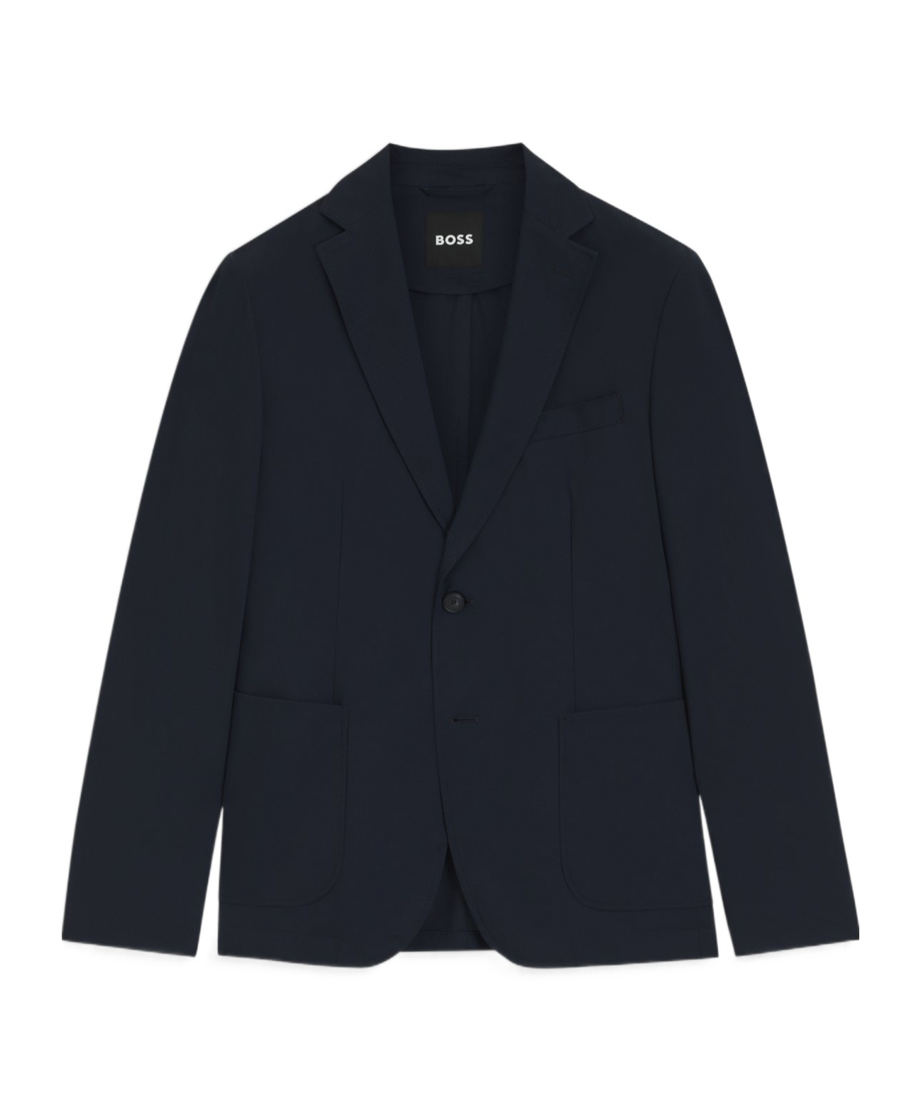 Hugo Boss Packable Slim-fit Blazer In Water-repellent Stretch Fabric In Blue