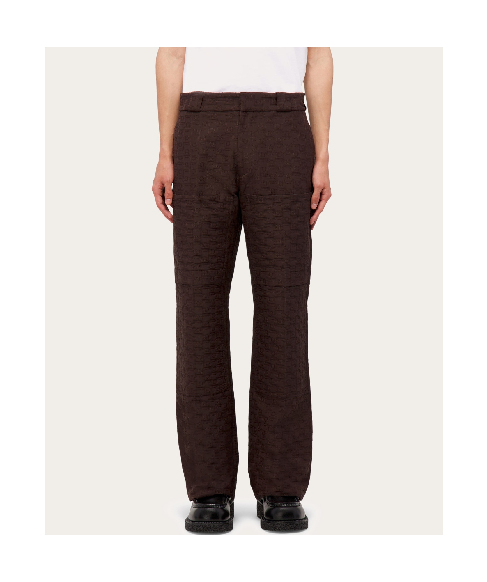 Ferragamo Monogram Trouser In Black