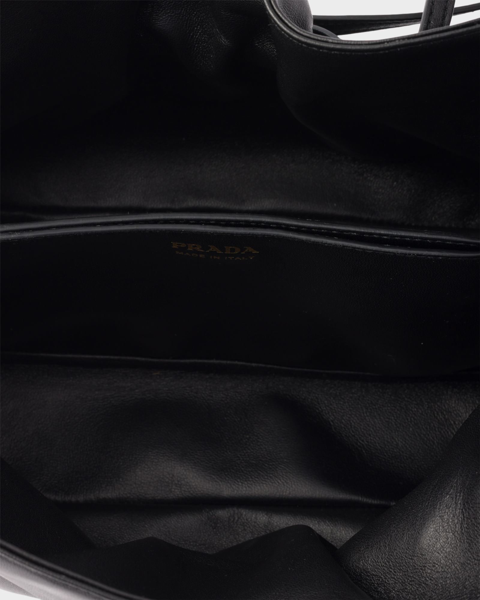 Prada Small Dada Nappa Leather Bag In Black