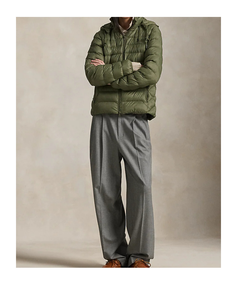 Ralph Lauren Hooded Puffer Jacket In Green