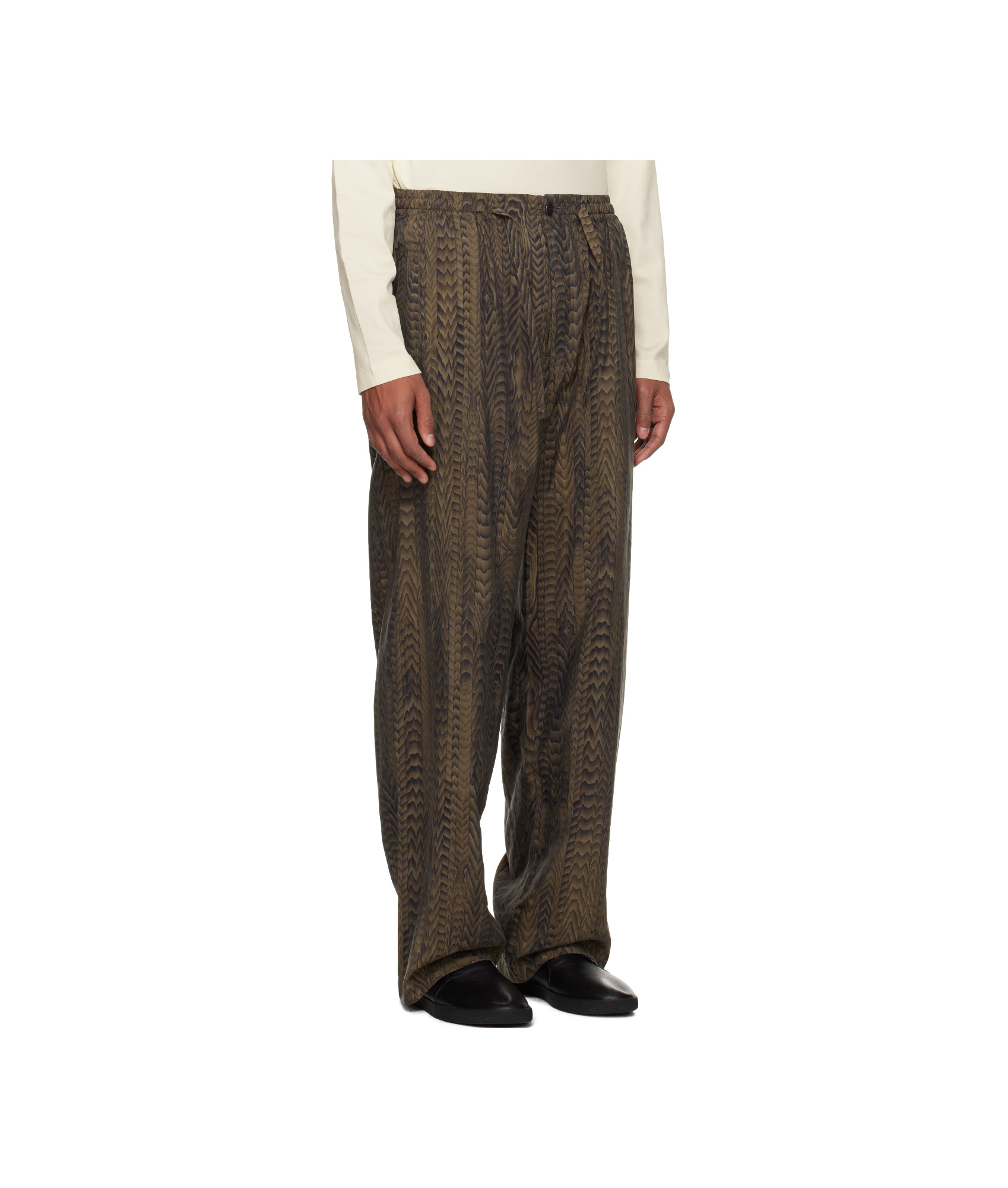 Lemaire Printed Pajamas In Brown
