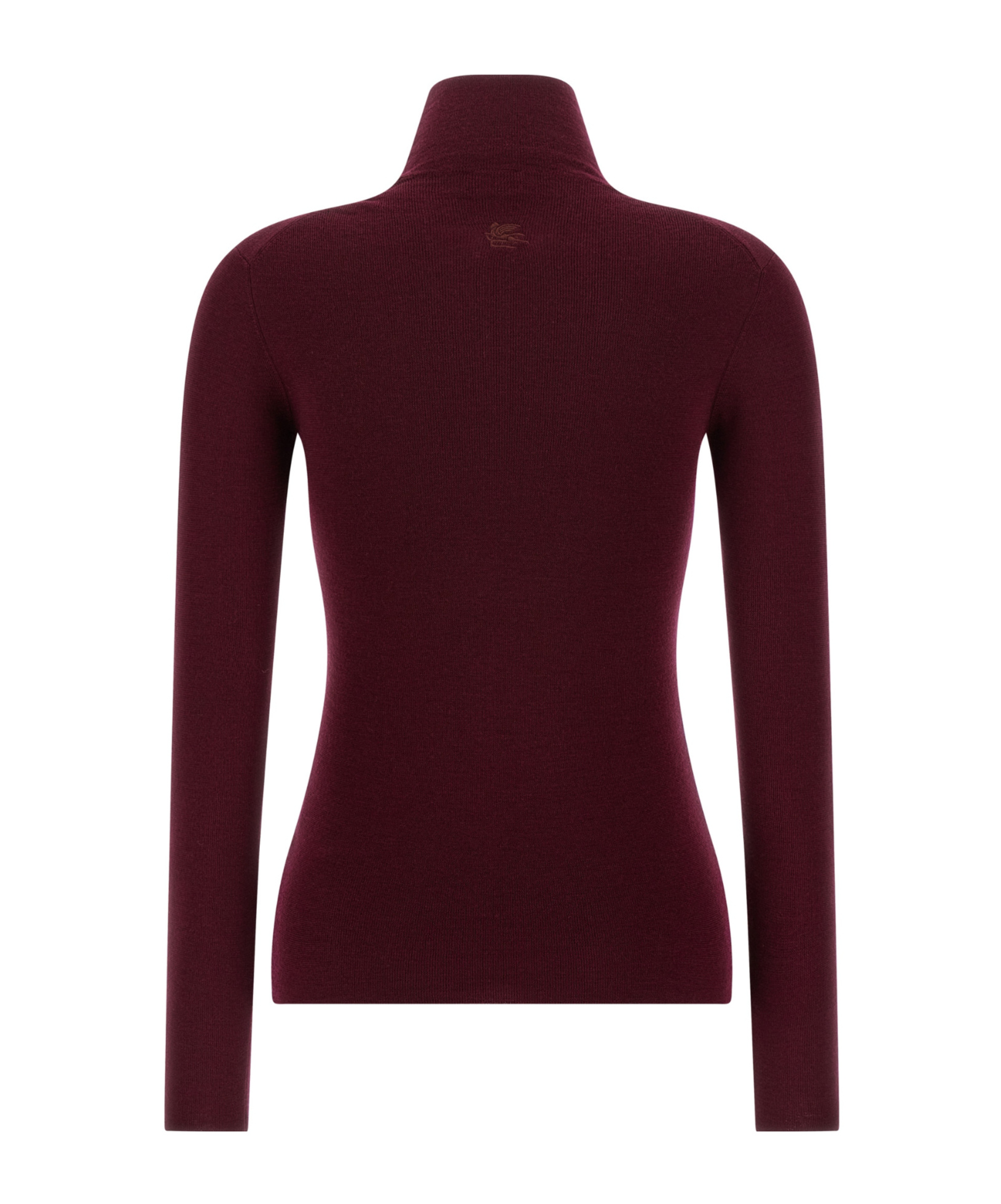 Etro Cozy Turtleneck Knit Sweater With Long Sleeves In Burgundy