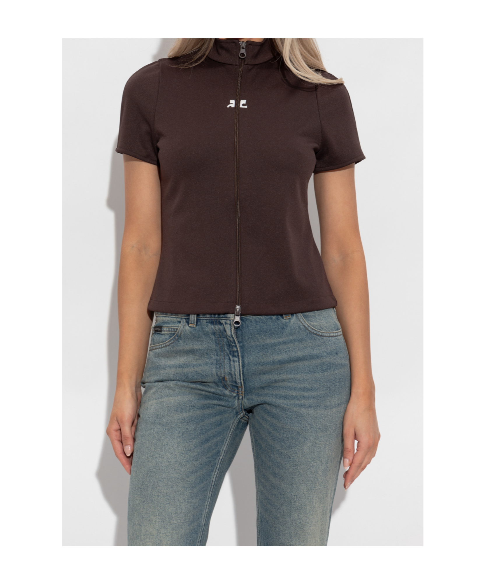 Courrèges Logo Top In Brown