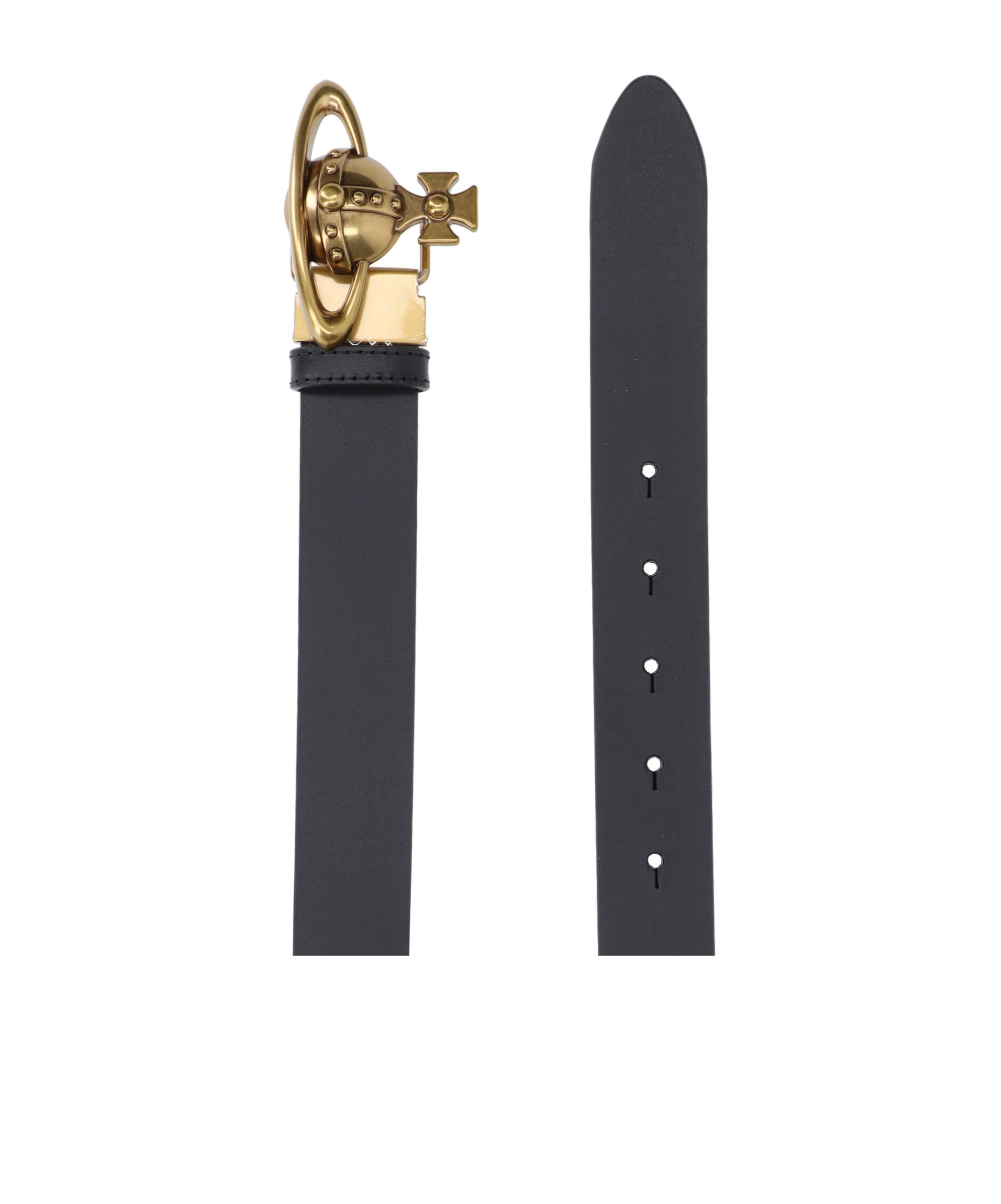 Vivienne Westwood Orb Plaque Buckle Belt In Black