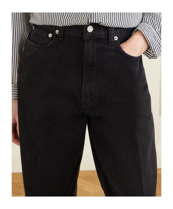Agolde 80s High-rise Straight-leg Jeans In Black