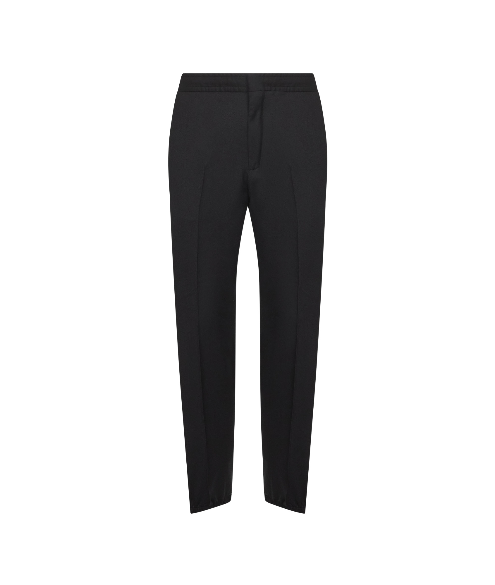Zegna Elastic Waist Casual Pants In Black