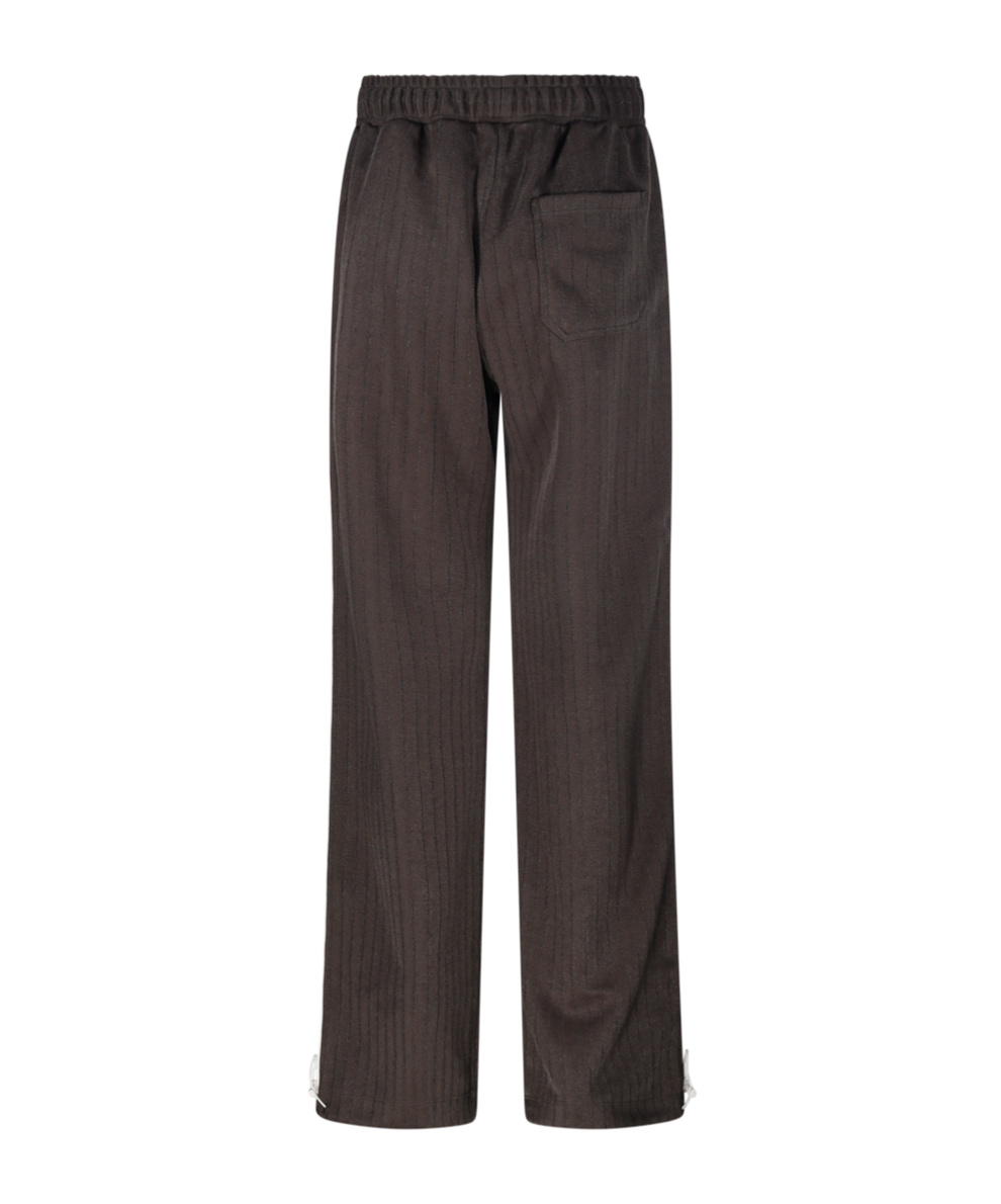 Golden Goose Straight Black Pants With Relaxed Fit And Adjustable Hem In Black