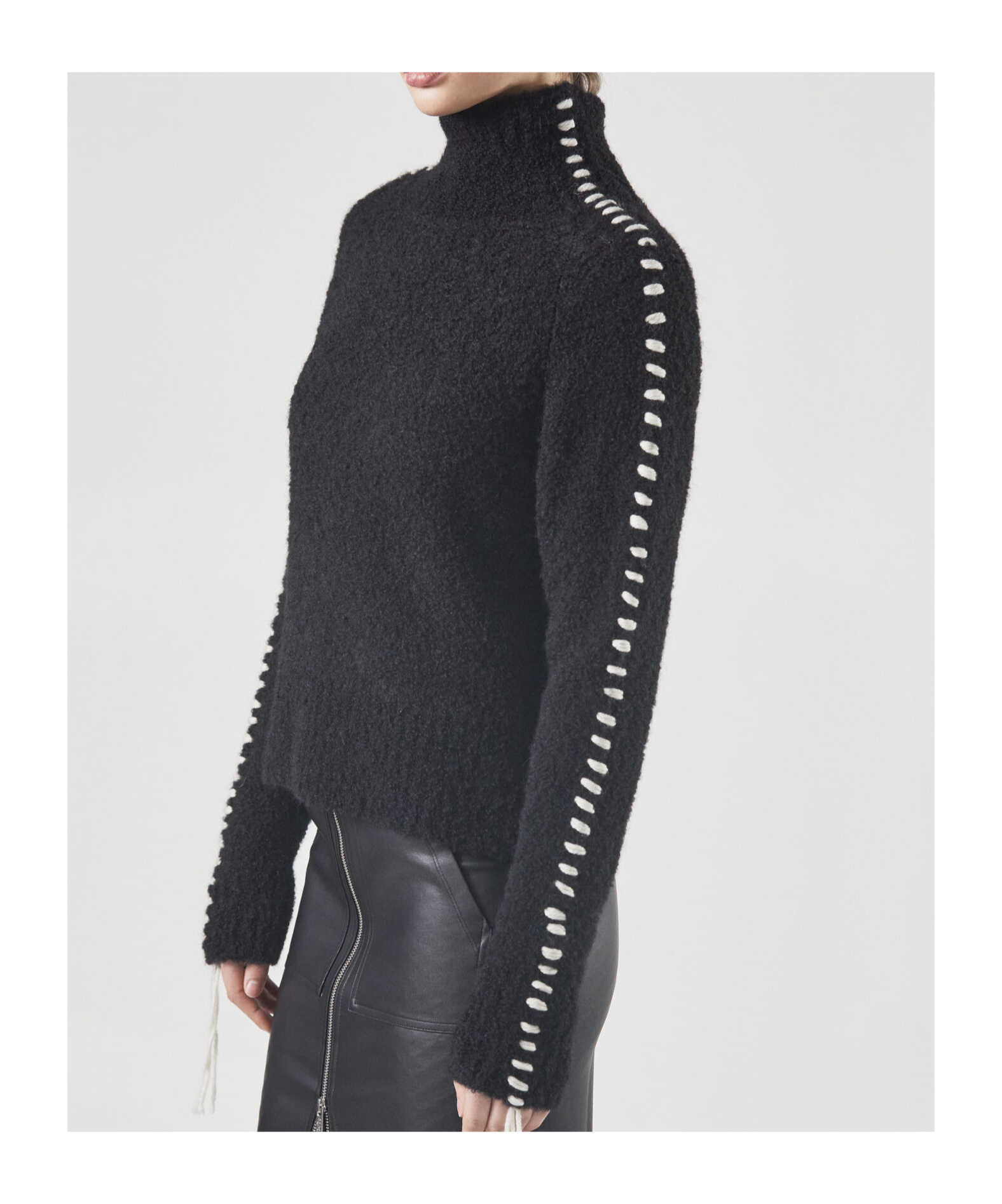 Thom Krom Decorative-stitching Sweater In Black