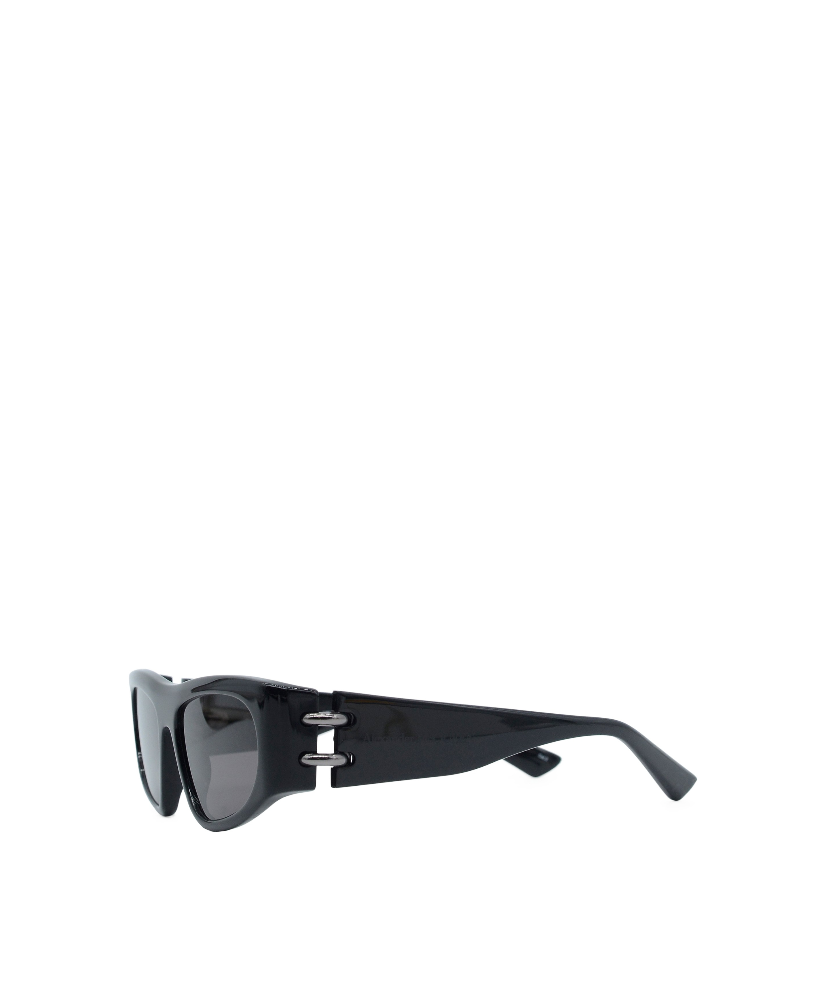 Alexander Mcqueen Arm Branding Sunglasses In Black