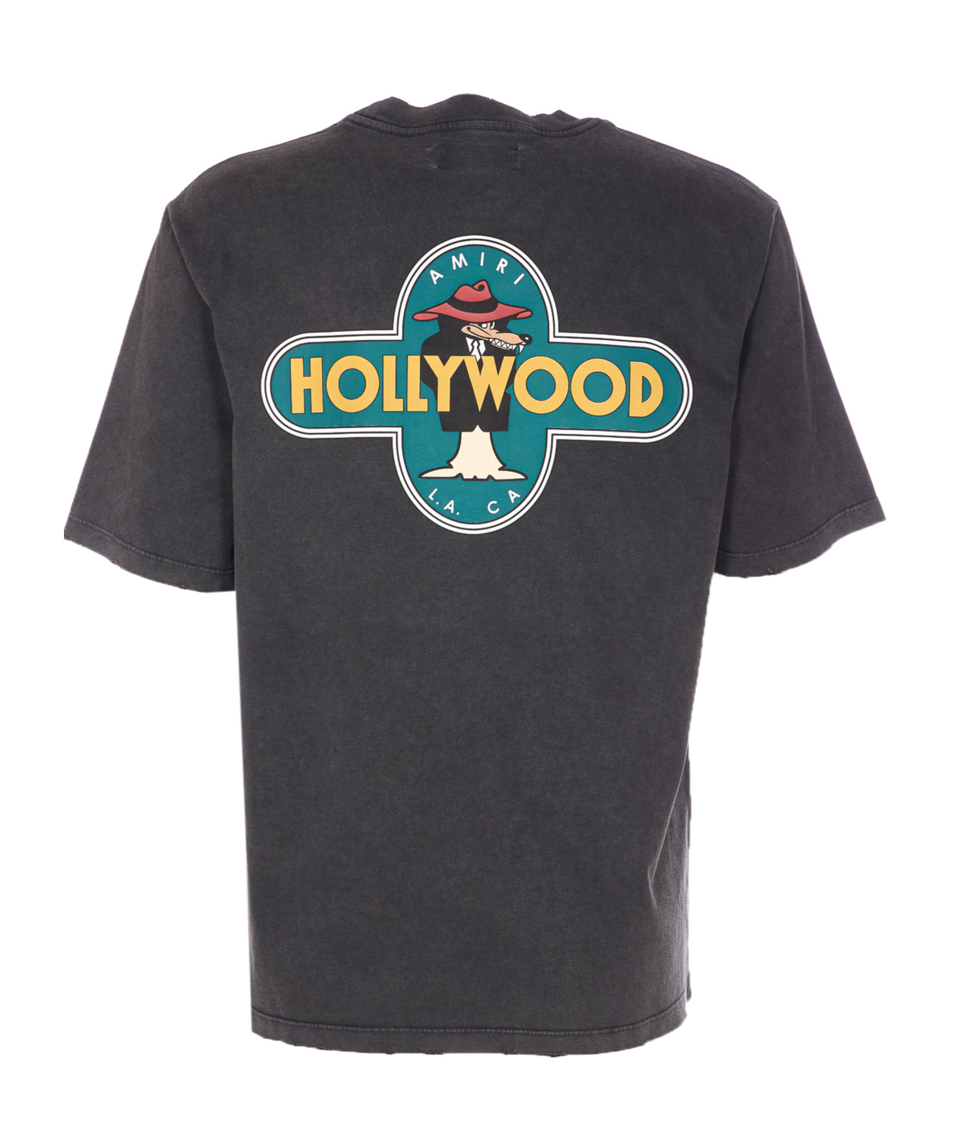 Amiri Logo Graphic Print Crewneck T-shirt In Black