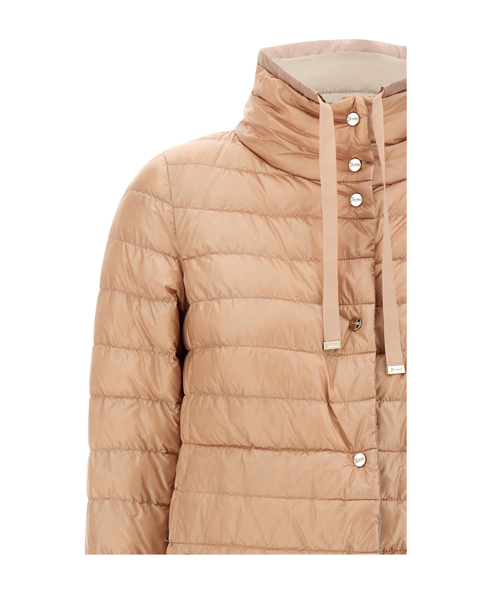 Herno Reversible Down Puffer Jacket In Nude