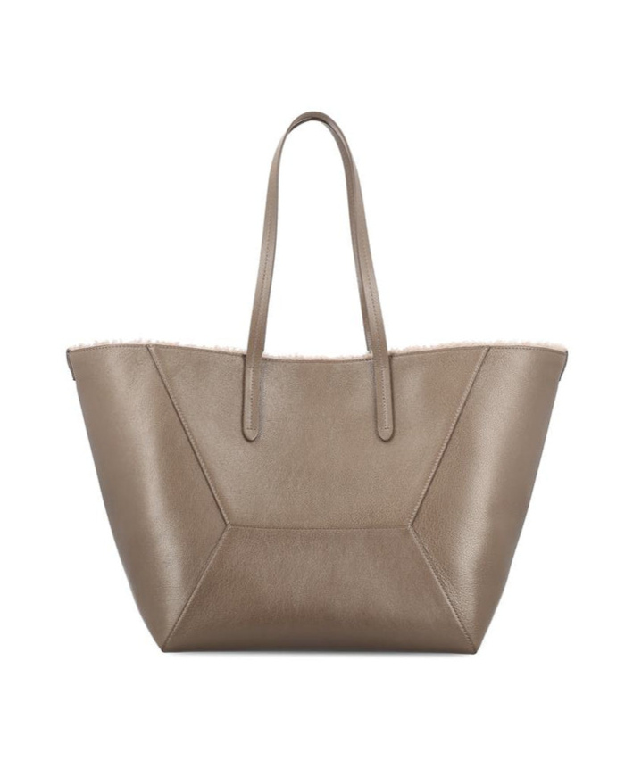 Brunello Cucinelli Double Handle Tote Bag In Nude