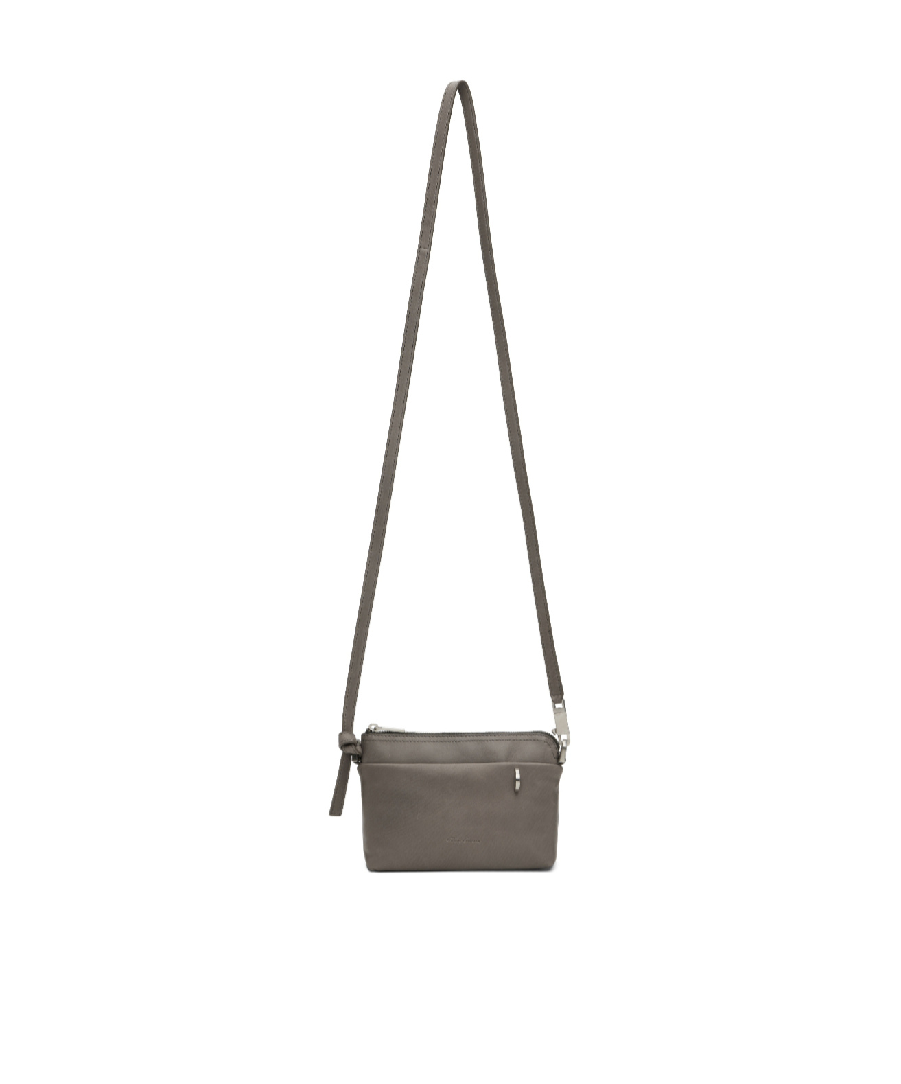 Rick Owens Small Zipper Shoulder Bag In Gray