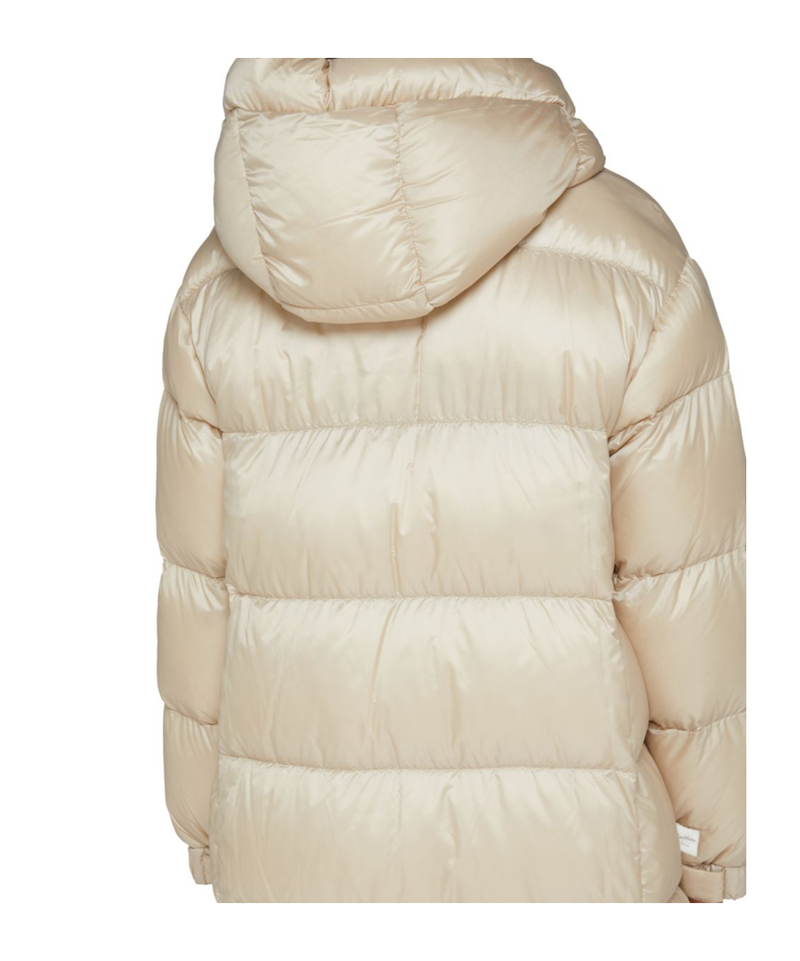 Max Mara Long-sleeved Down Jacket In Nude