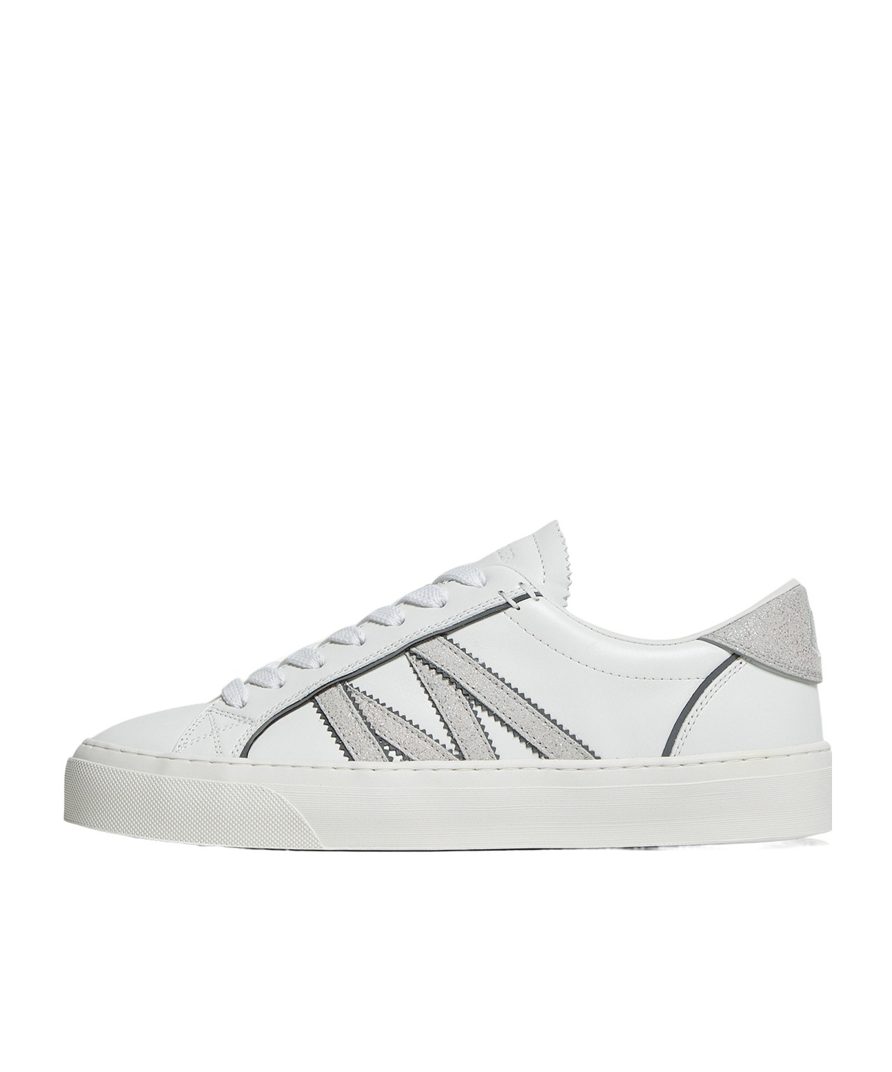 Moncler Monaco2 Leather Glitter Trainers